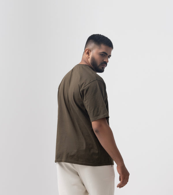 OLIVE GREEN OVERSIZED T-SHIRT