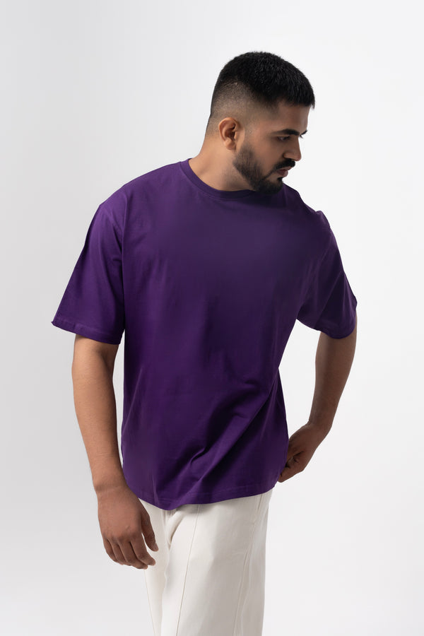 PURPLE BASIC OVERSIZED T-SHIRT